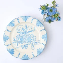 New Mrs. Alice Seville Blue Gardenia Dinner Plate