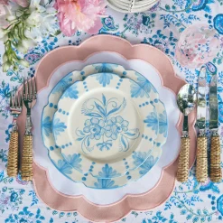 New Mrs. Alice Seville Blue Gardenia Dinner Plate