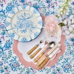 New Mrs. Alice Seville Blue Gardenia Dinner Plate