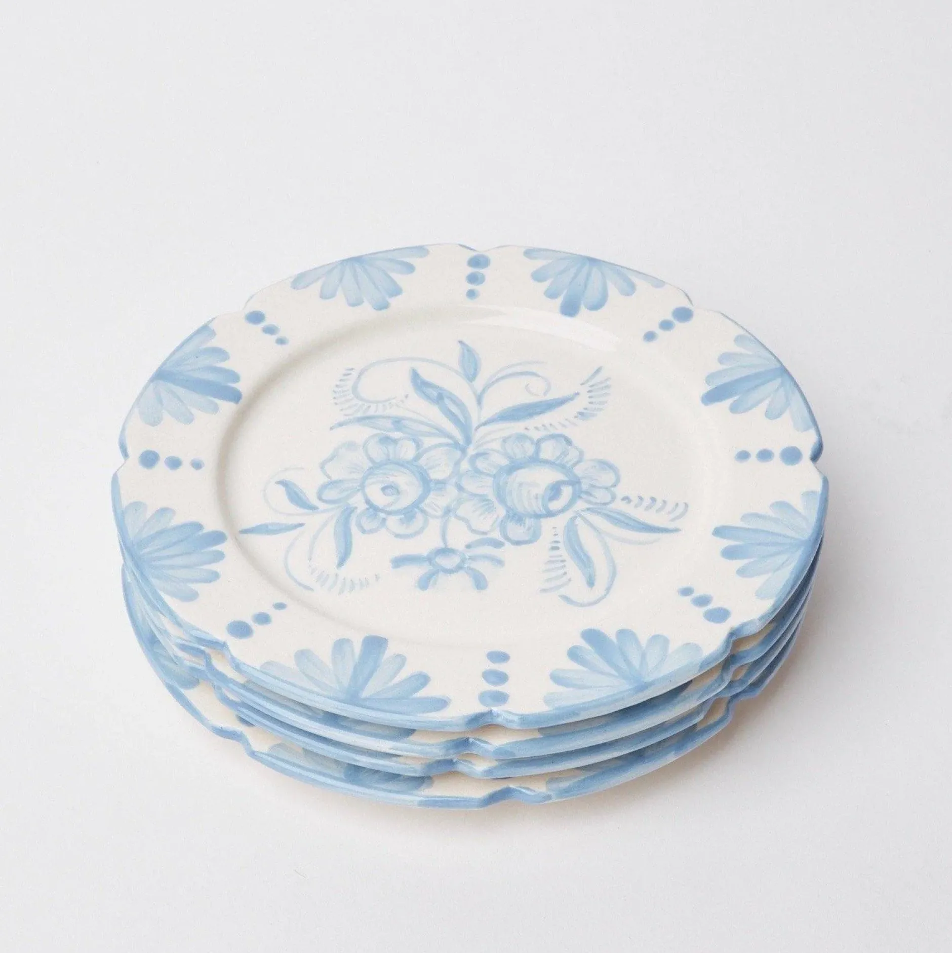 Mrs. Alice Seville Blue Gardenia Dinner Plate (Set Of 4)