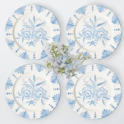Online Mrs. Alice Seville Blue Gardenia Dinner Plate (Set Of 4)