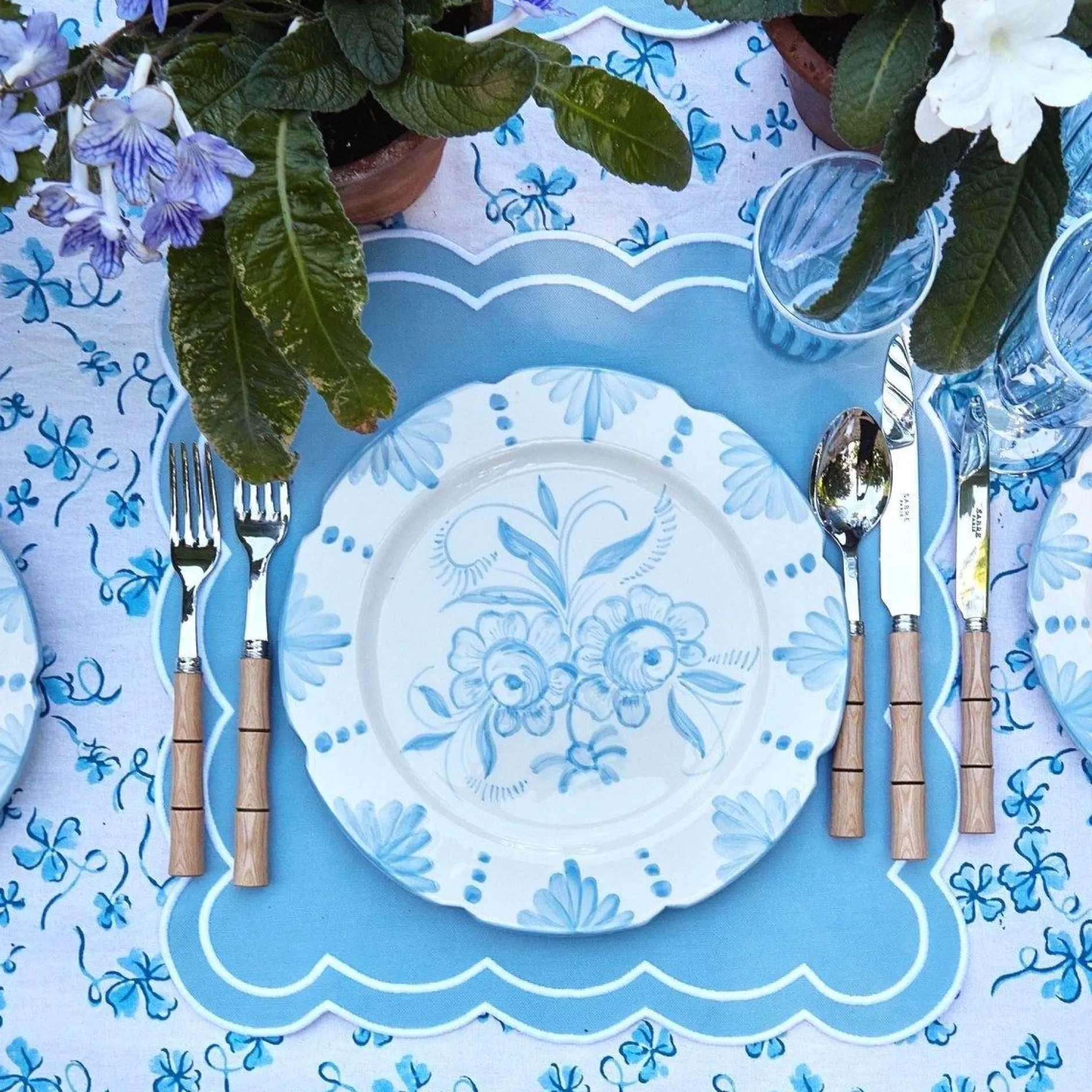 Best Mrs. Alice Seville Blue Gardenia Dinner Plate