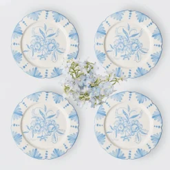 Online Mrs. Alice Seville Blue Gardenia Starter Plate (Set Of 4)