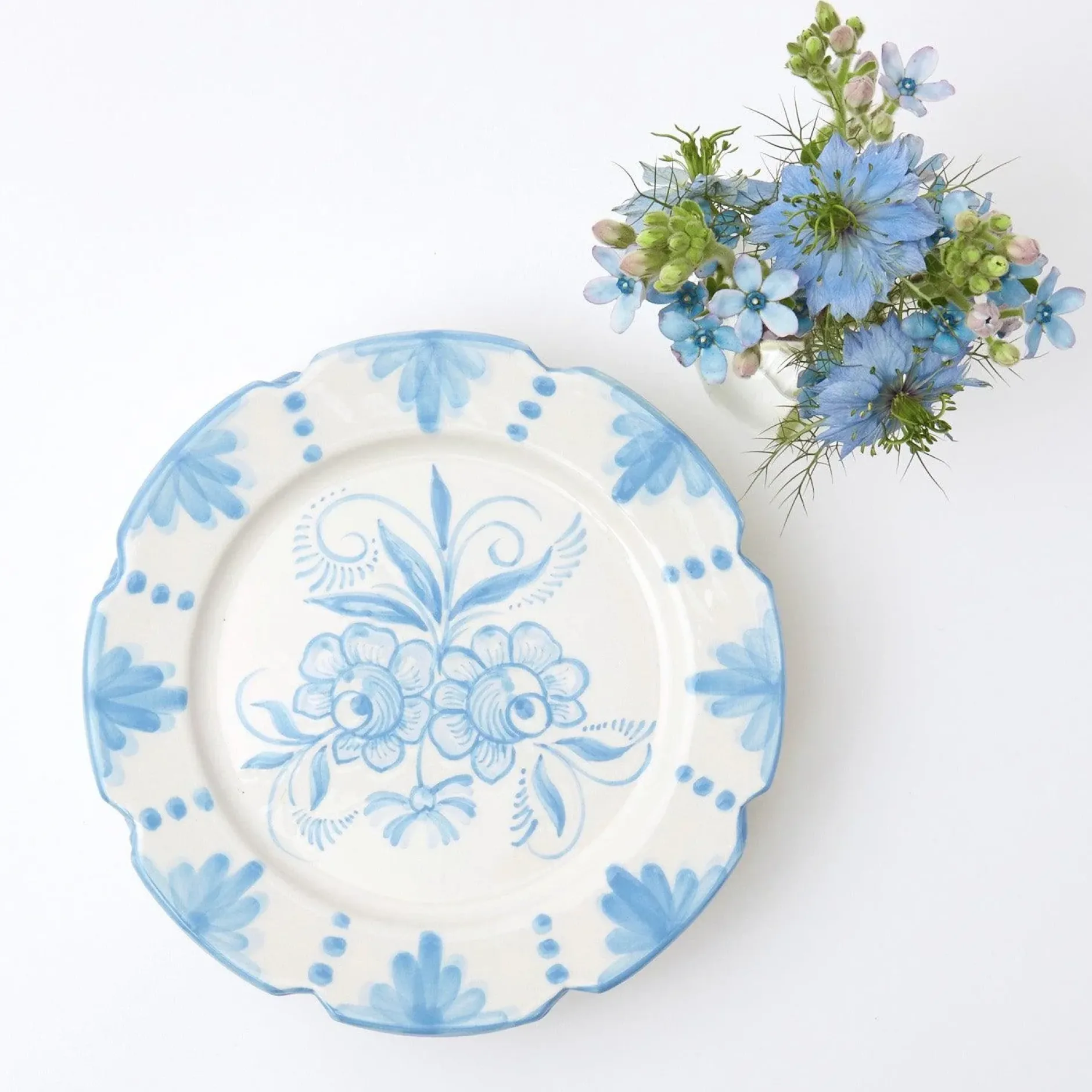 Online Mrs. Alice Seville Blue Gardenia Starter Plate (Set Of 4)