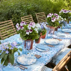 New Mrs. Alice Seville Blue Gardenia Starter Plate (Set Of 4)