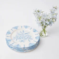 New Mrs. Alice Seville Blue Gardenia Starter Plate (Set Of 4)