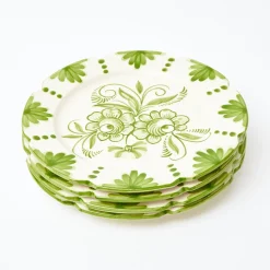 Discount Mrs. Alice Seville Green Gardenia Dinner Plates (Set Of 4)