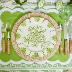 Sale Mrs. Alice Seville Green Gardenia Dinner Plates (Set Of 4)