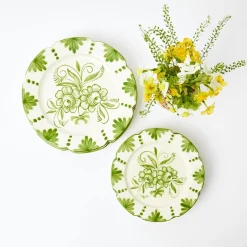 Outlet Mrs. Alice Seville Green Gardenia Starter Plates (Set Of 4)