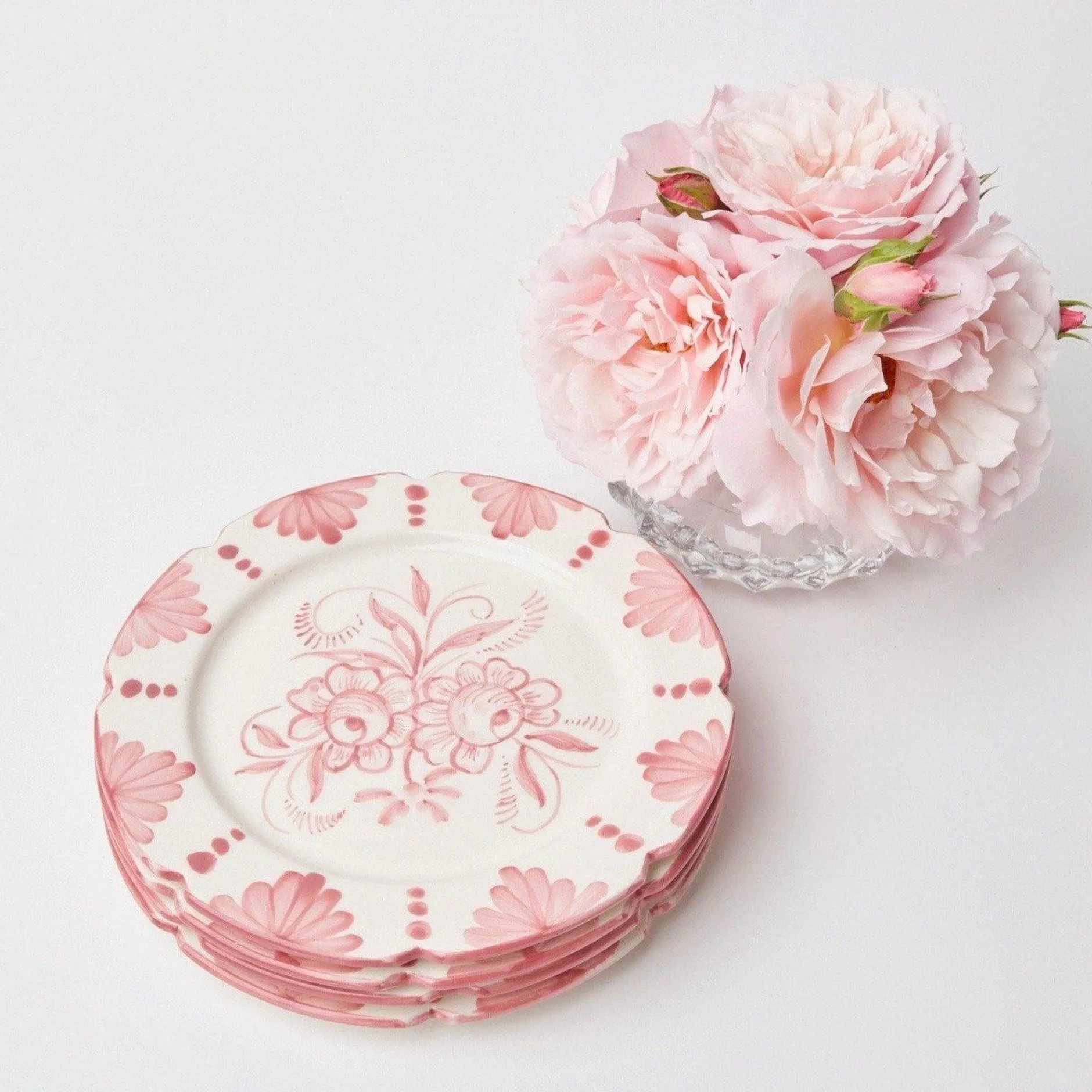 Clearance Mrs. Alice Seville Pink Gardenia Dinner Plate
