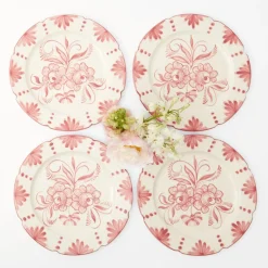 Sale Mrs. Alice Seville Pink Gardenia Dinner Plate (Set Of 4)