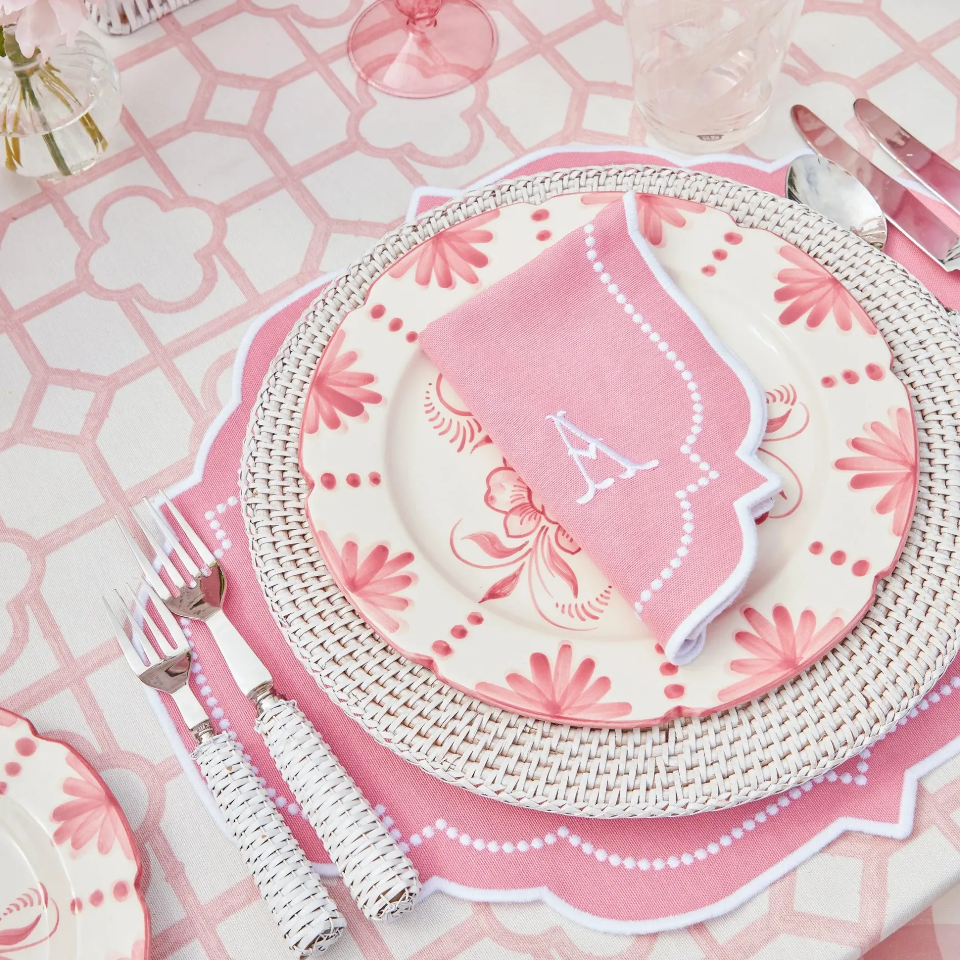 Online Mrs. Alice Seville Pink Gardenia Dinner Plate