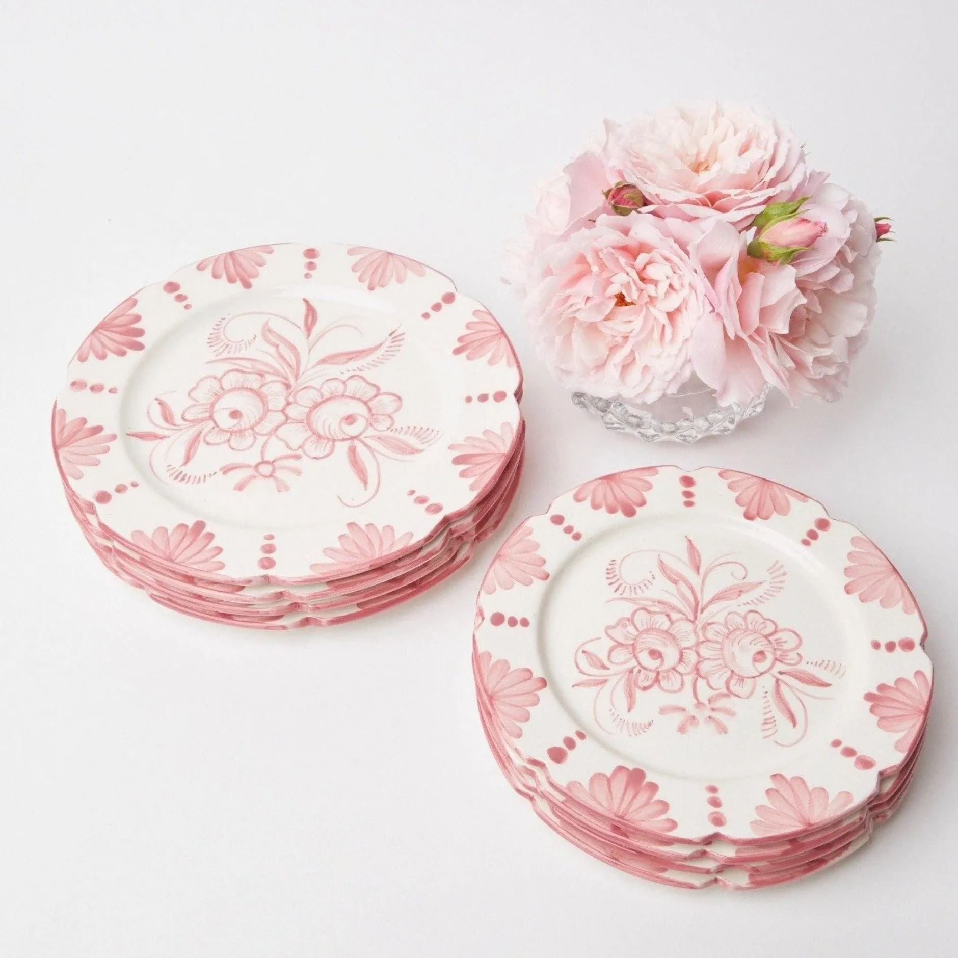 Discount Mrs. Alice Seville Pink Gardenia Starter Plate (Set Of 4)