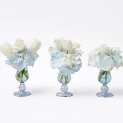 Outlet Mrs. Alice Small Blue Fluted Vase (Set Of 3)