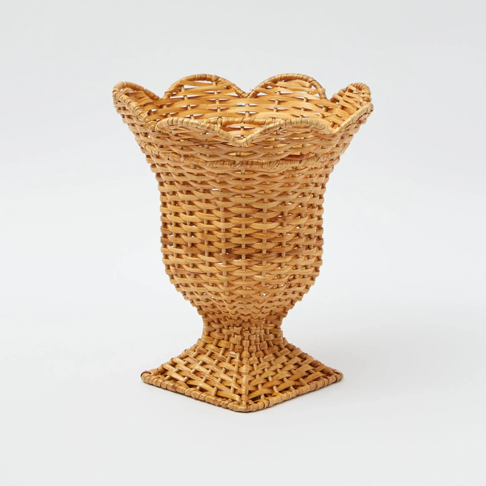 Hot Mrs. Alice Small Natural Rattan Urn Vase
