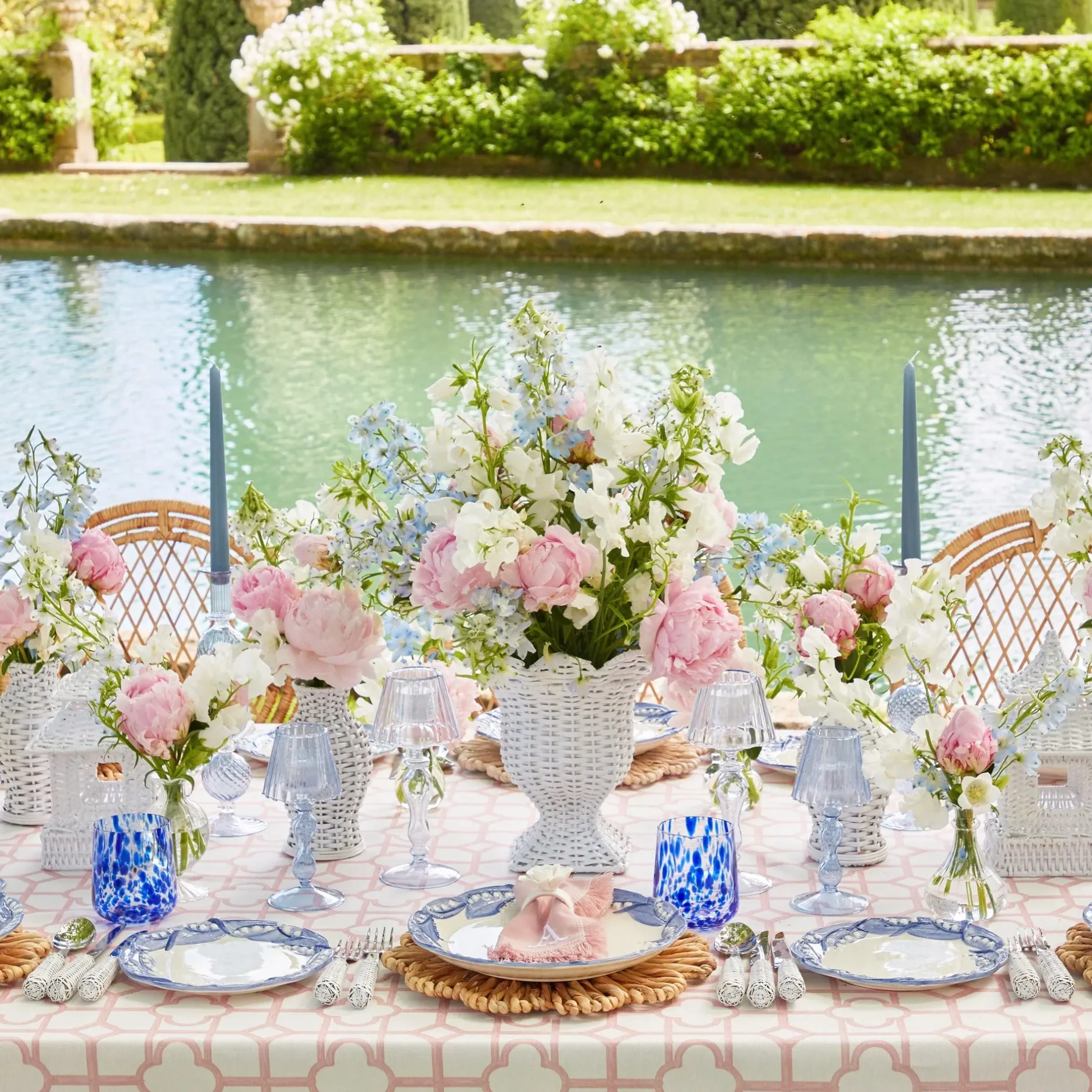 Discount Mrs. Alice Small White Rattan Urn Vase