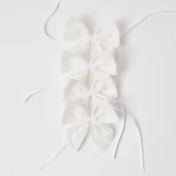 New Mrs. Alice Snow White Velvet Napkin Bows (Set Of 4)