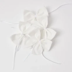 New Mrs. Alice Snow White Velvet Napkin Bows (Set Of 4)