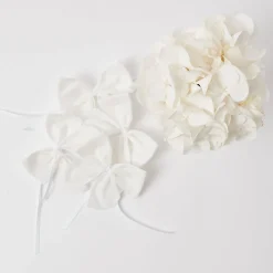 New Mrs. Alice Snow White Velvet Napkin Bows (Set Of 4)