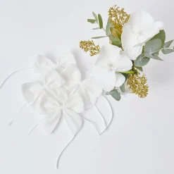New Mrs. Alice Snow White Velvet Napkin Bows (Set Of 4)