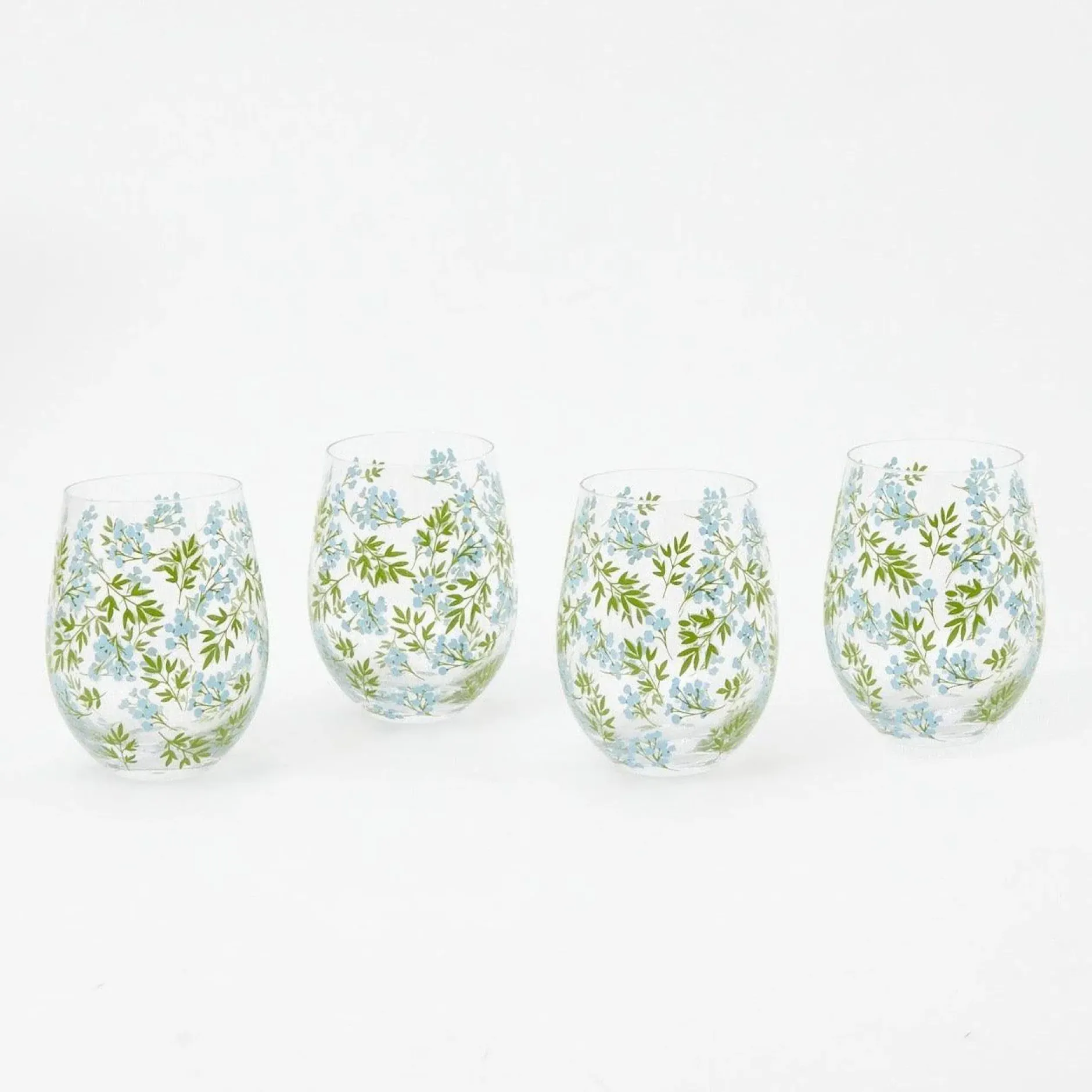 Outlet Mrs. Alice Spring Floral Glasses (Set Of 4)
