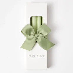 New Mrs. Alice Spring Green Candles (Set Of 8)