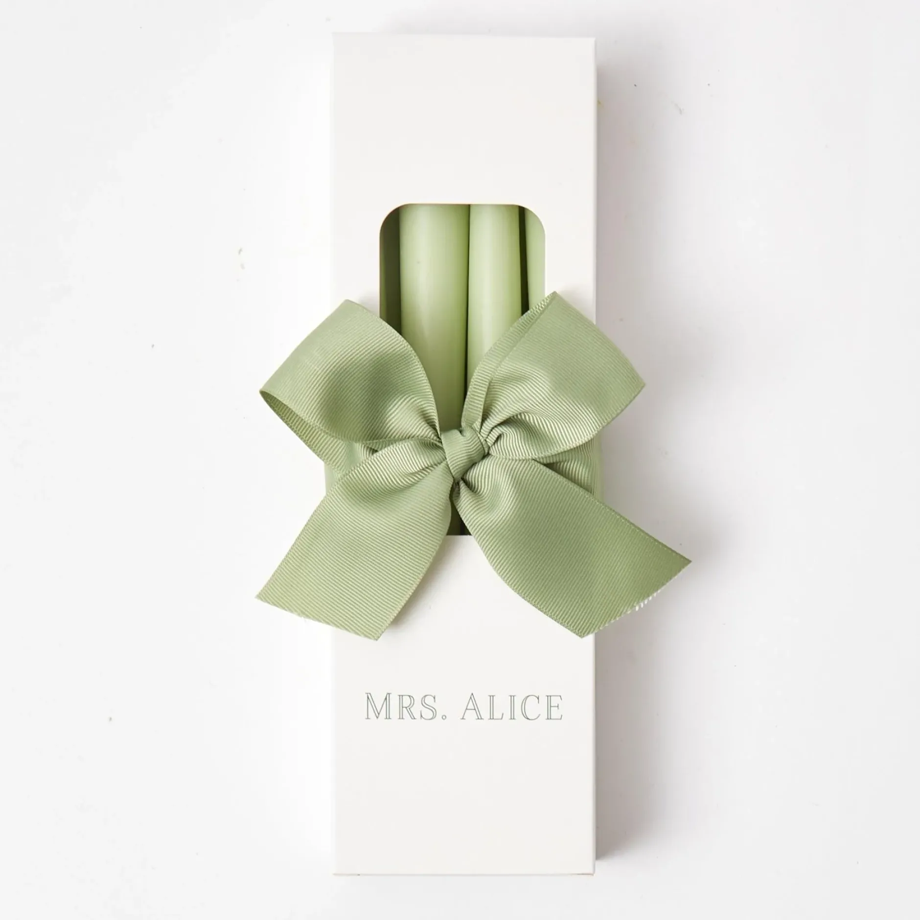 New Mrs. Alice Spring Green Candles (Set Of 8)