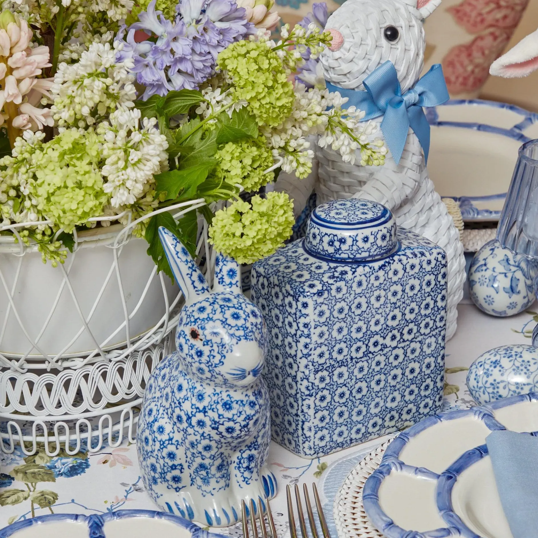 Best Mrs. Alice Square Floral Print Ginger Jar