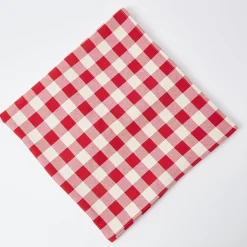 Discount Mrs. Alice Swiss Red Gingham Tablecloth