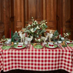 Discount Mrs. Alice Swiss Red Gingham Tablecloth
