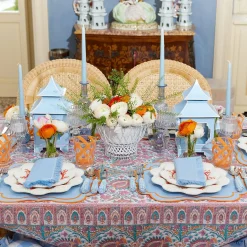 New Mrs. Alice Sylvie Blue & Orange Placemats (Set Of 4)