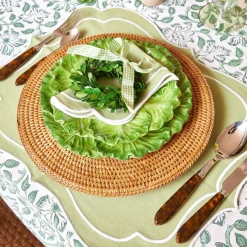 Online Mrs. Alice Sylvie Green Embroidered Placemats & Napkins (Set Of 4)
