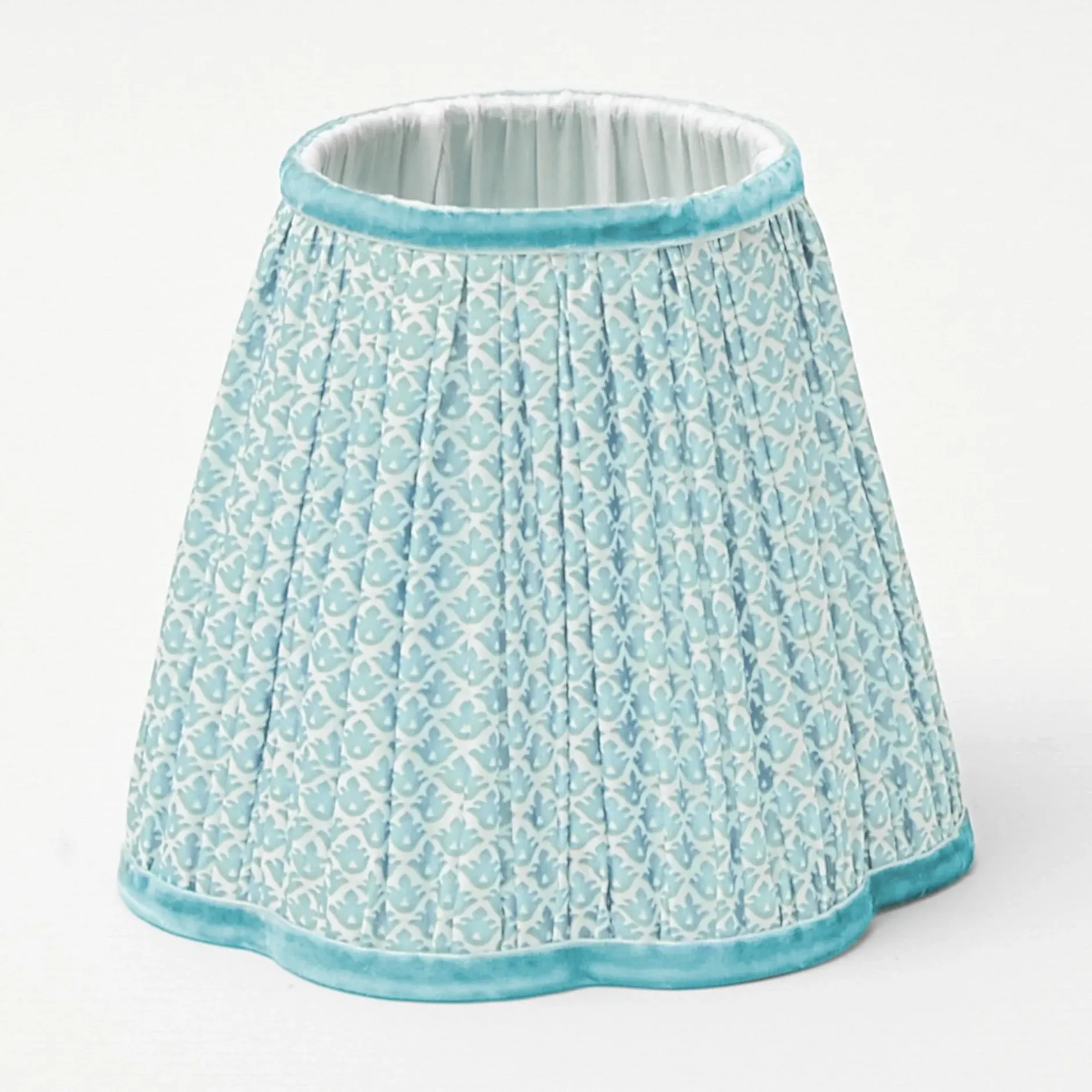 Hot Mrs. Alice Tall Rechargeable Lamp With Baby Blue Lotus Lampshade