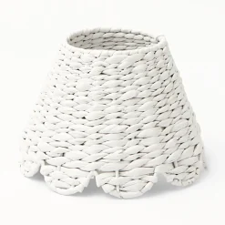 Mrs. Alice Tall Rechargeable Lamp With White Seagrass Lampshade