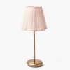 Best Mrs. Alice Tall Rechargeable Lamp With Pink Lotus Lampshade