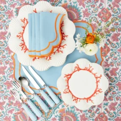 Discount Mrs. Alice Valentina & Sylvie Blue/Orange Linen Set