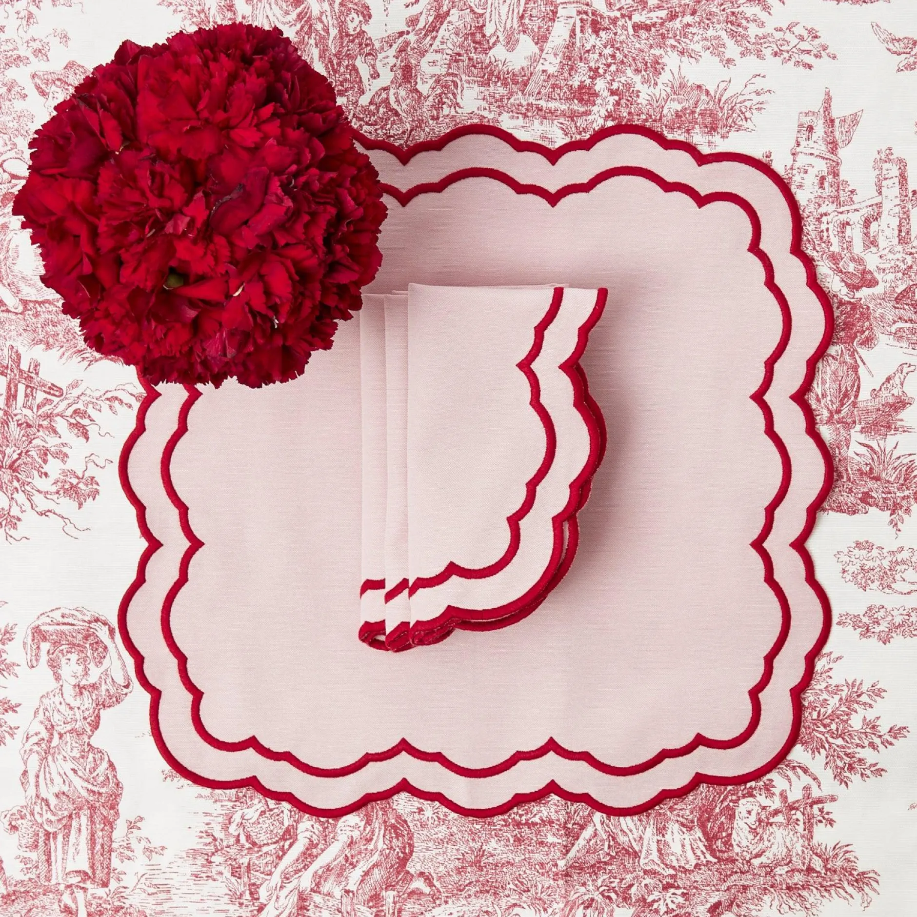 Sale Mrs. Alice Valerie Pink Napkins (Set Of 4)