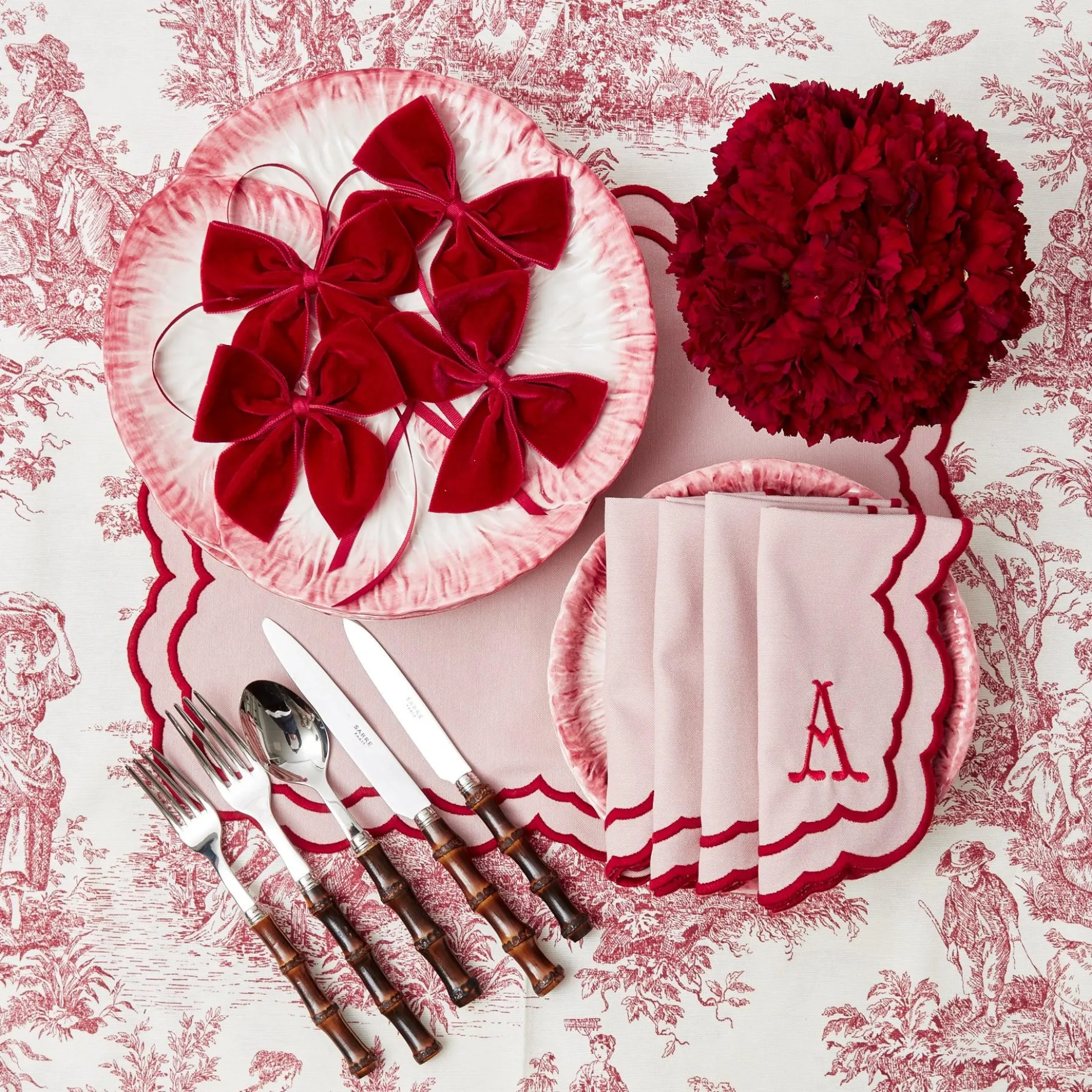 Sale Mrs. Alice Valerie Pink Napkins (Set Of 4)
