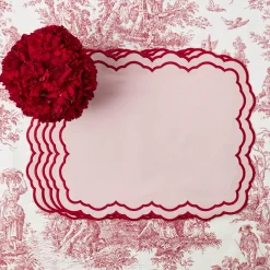 Clearance Mrs. Alice Valerie Pink Placemats (Set Of 4)