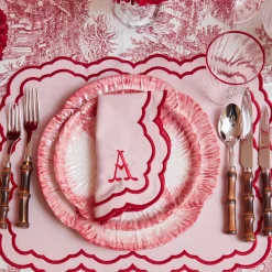 Clearance Mrs. Alice Valerie Pink Placemats (Set Of 4)
