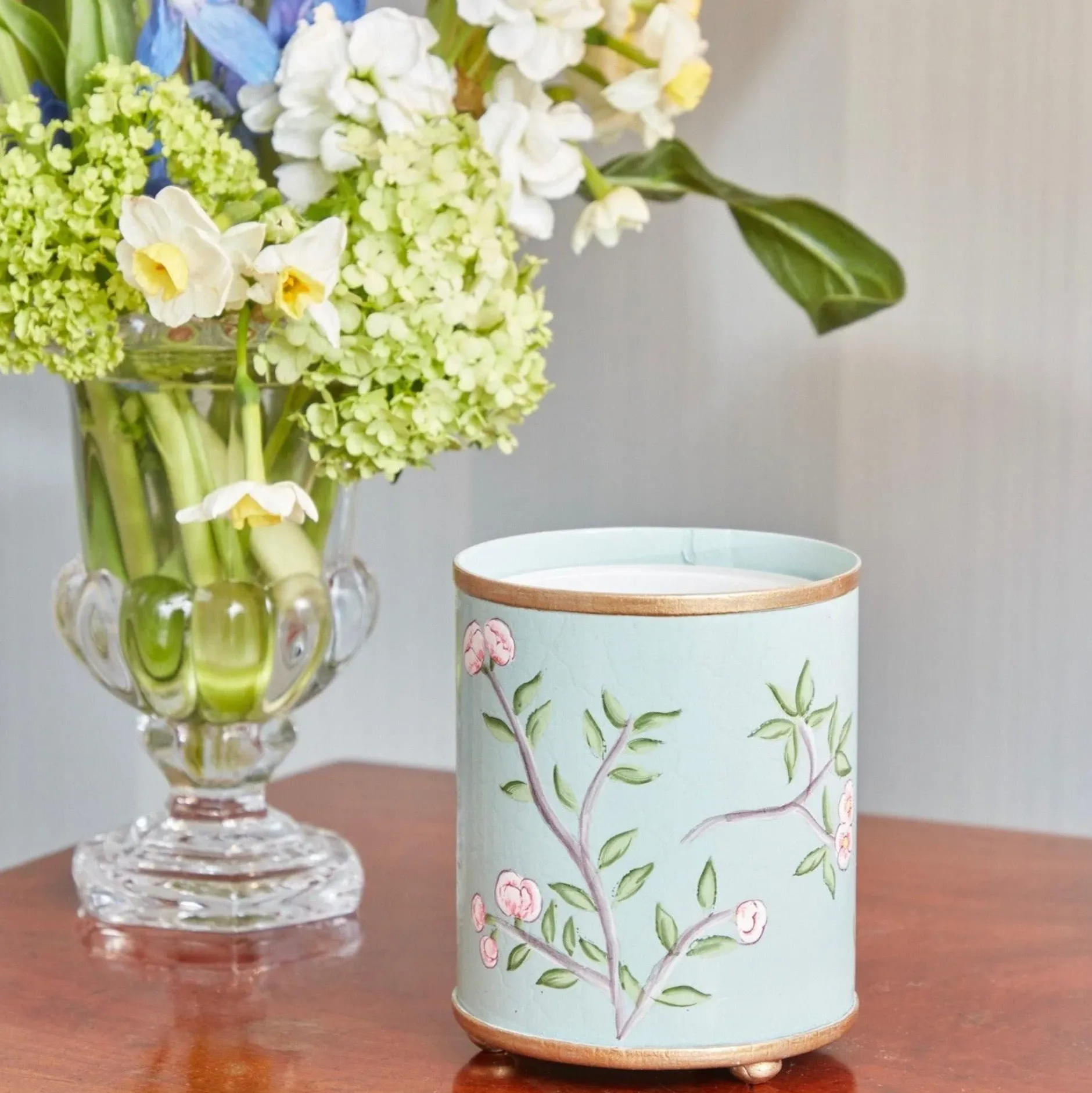 Best Mrs. Alice Velvet Oak Tole Candle Pot