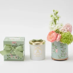 Discount Mrs. Alice Velvet Oak Tole Candle Pot