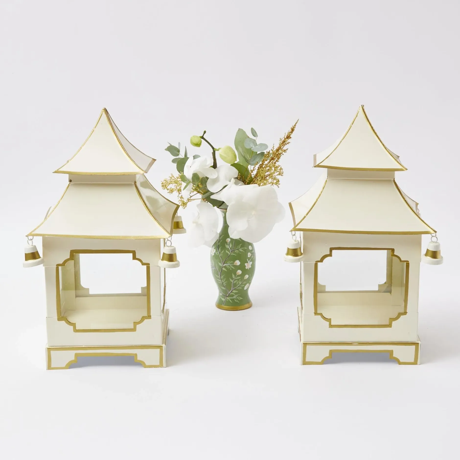 Discount Mrs. Alice White & Gold Pagoda Lantern