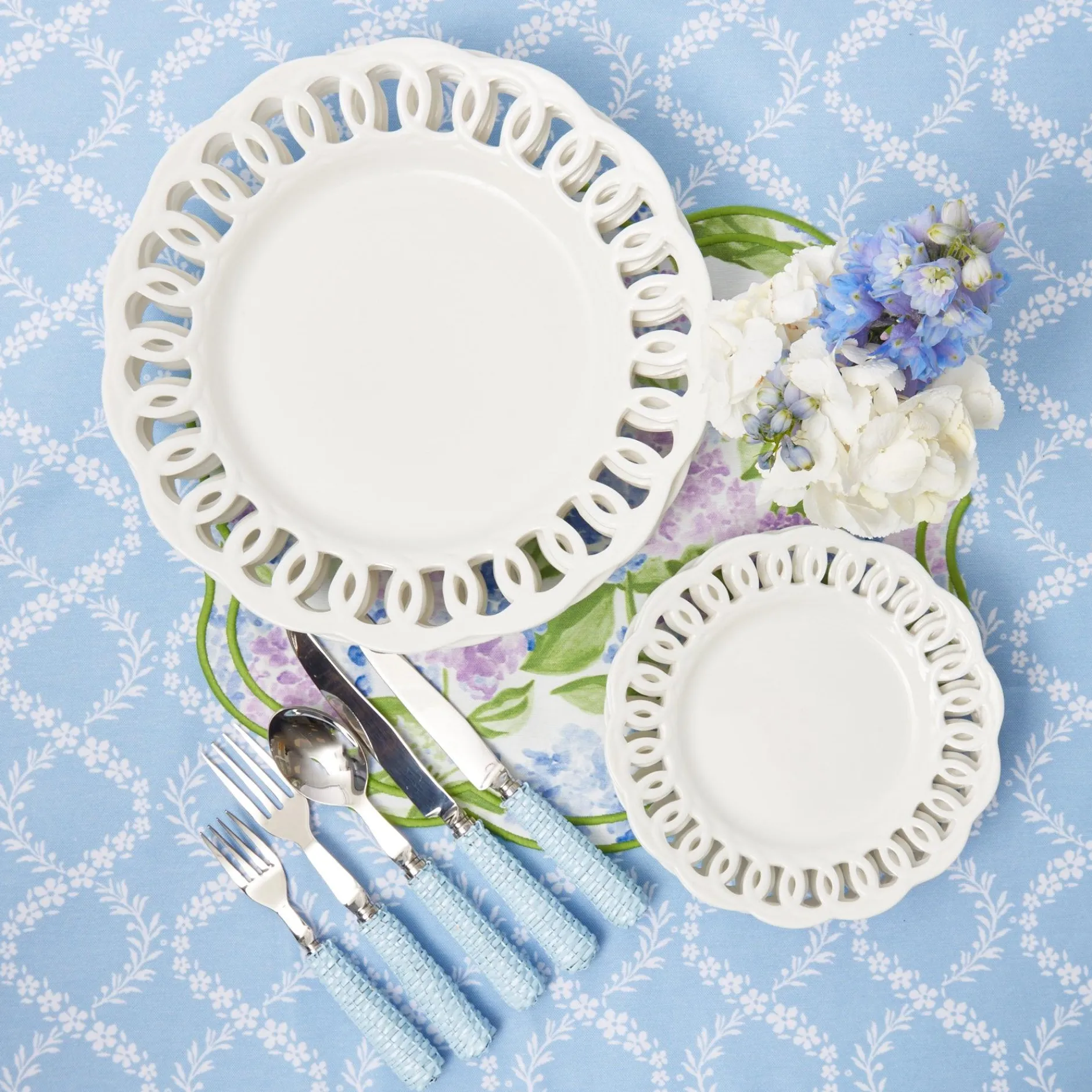 Best Mrs. Alice White Lace Dinner & Starter Plates (Set Of 8)