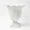New Mrs. Alice White Liliana Scalloped Rattan Urn
