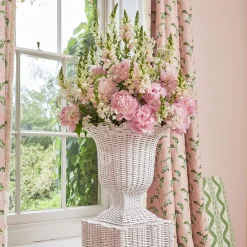 Clearance Mrs. Alice White Liliana Scalloped Rattan Urn