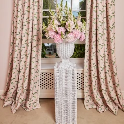 Clearance Mrs. Alice White Liliana Scalloped Rattan Pedestal And Urn