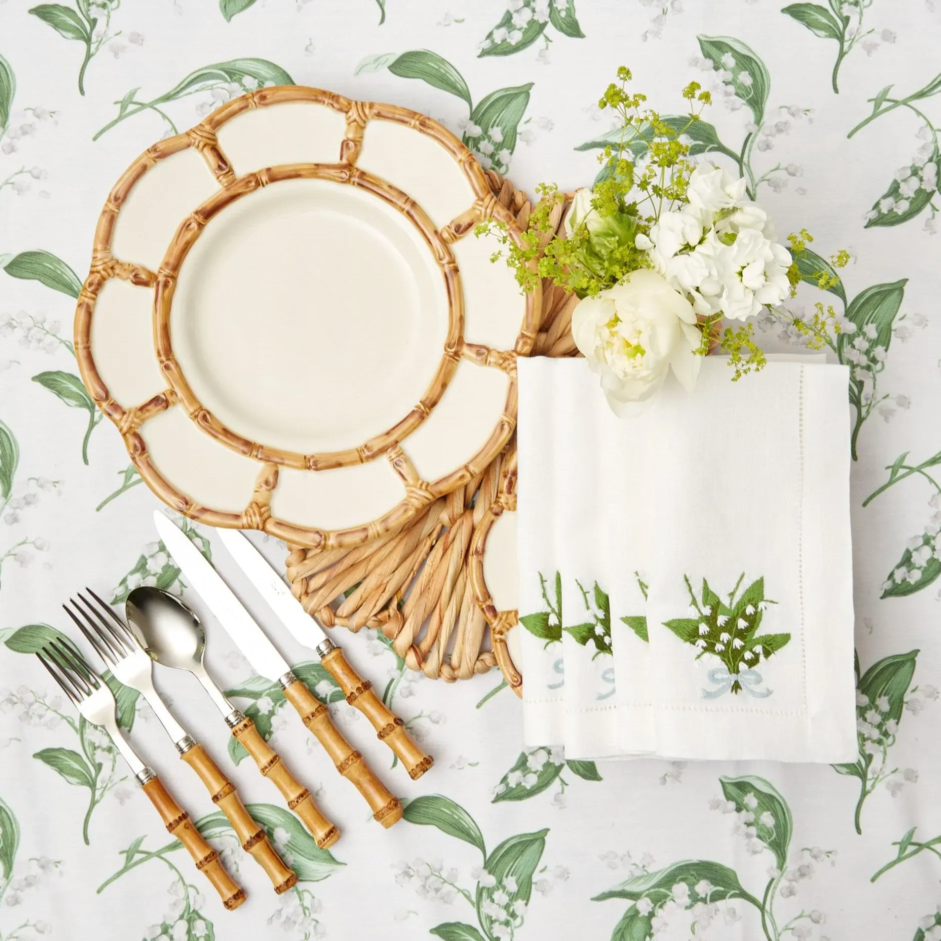Mrs. Alice White Lily Of The Valley Tablecloth