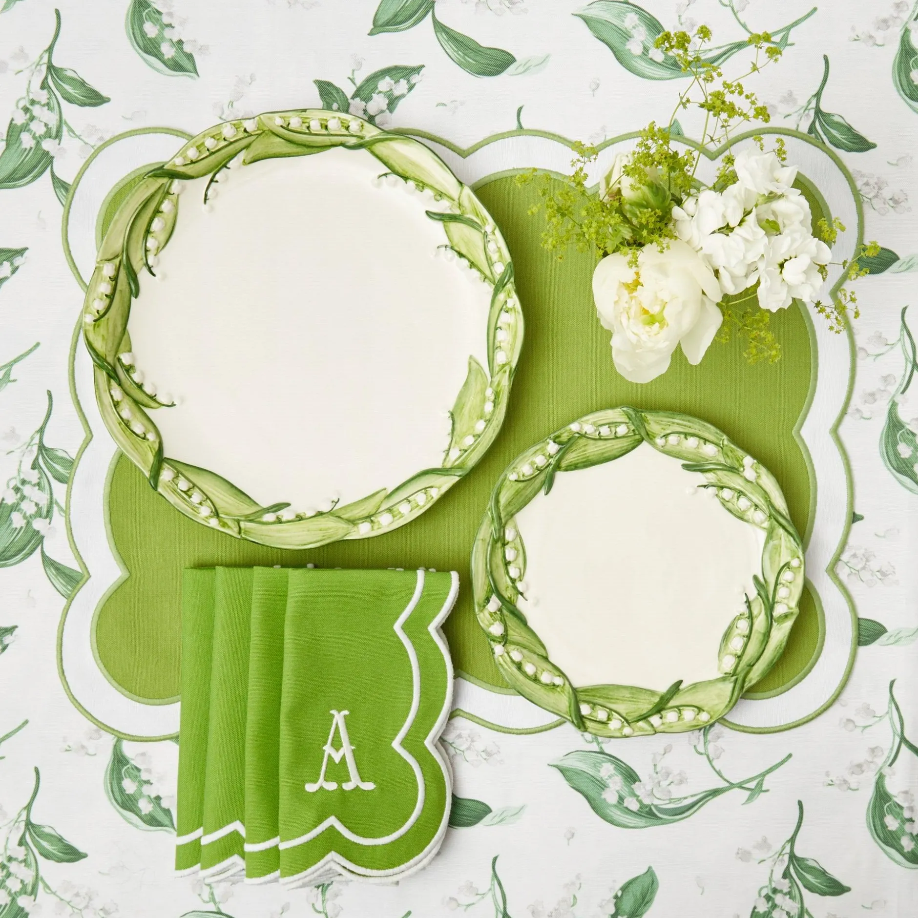 Mrs. Alice White Lily Of The Valley Tablecloth