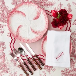 Mrs. Alice White Linen Xoxo Napkins (Set Of 4)